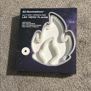 EZ-Illuminations LED Neon Flame Light - White